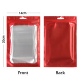 Custom Printed: Large Sizes Plastic Zip Lock Bag Phone Accessories With Butterfly Hole Clear Front Mylar Storage Pouch