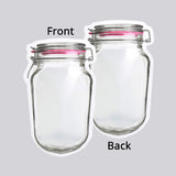 Custom Printed: Mason Jar Matte Red Zipper Bag Frosted Stand Up Reclosable Food Storage Organizer Plastic Mylar Packaging Pouch