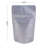 Custom Printed:Recyclable Eco Glossy Clear Stand Up Zipper Heat Seal Bag Foil Packaging Tea Coffee Powder Storage Organizer