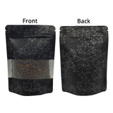 Zip Lock Bag Matte With Frosted Window And Maple Leaf Pattern Aluminium Foil Stand Up Eco Sealed Storage Pouch