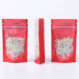 Stand Up Mylar Bag Matte Frosted Front Multicolors Stand Up Metallic Foil Zipper Bag Food Nut Travel Sample Storage Pouch