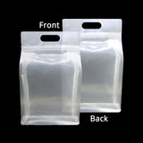 50Pcs/Pack Glossy Clear Stand Up Eco Bag Cereal Wheat Coffee Rice Storage Smellproof Plastic Mylar Ziplock Bag