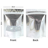 Glossy Multisizes Custom Metallic Foil Bag Recyclable Stand Up With Clear Window Household Kitchen Zip Lock Pouch