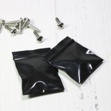 Multi Sizes Black Reclosable Flat Plastic Storage Pouch Mylar Zip Lock Packaging Bag For Power Herb