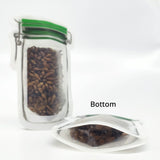 Custom Printed:Mason Jar Bottle Matte Clear Plastic Mylar Ziplock Bag Liquid Powder Coffee Bean Sample Stand Up Storage Pouch