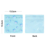 Custom Glossy Flat Bottom Plastic Mylar Packaging Bag Mylar Eco Heat Seal Storage Zipper Bag With Print And Tear Notch