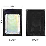Custom Printed: Glossy Plastic Seal Packaging Zip Lock Bag With Clear Window Flat Bottom Jewelry Travel Storage Zipper Pouch