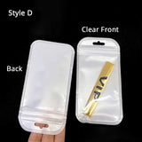 Multi-Size Eco PP Zip Lock Plastic Bag Front Clear Mylar Flat Tear Notch Pouch USB Cable Storage Bag With Hang Hole