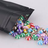 Custom Printed: Matte Black/White Smell Proof Plastic Mylar Zip Lock Bag Flat Bottom Tear Notch Packaging Pouch
