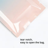 High Quality Glossy Gradient Foil Mylar Vacuum Flat Open Top Food Package Pouch Bag with Tear Notch