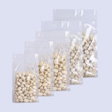 Hot Sale Glossy Clear Translucent Cereal Storage Packaging Zipper Bag Plastic Mylar Stand Up With Tear Notch