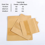 Custom Printed: Premium Kraft Paper Sealed Bag Flat Bottom With Clear Window Eco Recyclable Zip Lock Storage Package Pouch