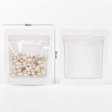 Custom Printed: Glossy Clear Plastic Mylar Stand Up Packaging Bag Snack Candy Dry Fruit Food Storage Reusable Zipper Pouch