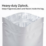 Matte Black/White Smell Proof Plastic Mylar Zip Lock Bags Flat Bottom Tear Notch Pouches Packaging Bags