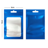 Custom Printed: Various Colors Small Sizes Matte Foil Mylar Flat Zip Lock Storage Bag with Window For Phone Accessories