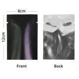 Many Sizes Clear Heat Seal Powder Package Bag Aluminum Foil Mylar Black Open Top Pouches w/ Tear Notch