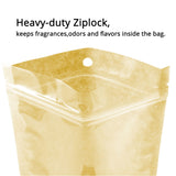 Custom Printed: Variety of Sizes Reusable Package Bag Heat Sealing Kraft Paper Mylar Flat Zip Lock Pouch