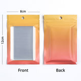 High Quality Matte Flat Bottom Seal Plastic Bag Metallic Foil  With Clear Window And Round Hole Storage Organizer Zipper Bag