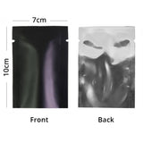 Many Sizes Clear Heat Seal Powder Package Bag Aluminum Foil Mylar Black Open Top Pouches w/ Tear Notch