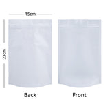 15x23cm Custom Matte Valve Ziplock Doypack Frosted Metallic Foil Plastic Storage Packaging Stand Up Recyclable Eco Bag With Tear Notch