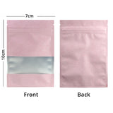 Reusable Multi-Size & Color Matte Aluminium Mylar Flat Zip Lock Bag Maple Leaf Design Clear Window Flat Pouch