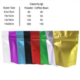 Forsted Window Stand Up Doyoack  Metallic  Food Storage Packaging Zipper Aluminum Foil Mylar Bag