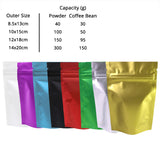 Custom Matte Forsted Front Varioucolors Stand Up Eco Metallic Mylar Plastic Packaging Zipper Bag Household Multifunction Storage