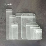 Multi-Size Eco PP Zip Lock Plastic Bag Front Clear Mylar Flat Tear Notch Pouch USB Cable Storage Bag With Hang Hole