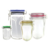 Shape Like Jar Bottle Matte Clear Multicolor Plastic Mylar Ziplock Bag Liquid Powder Coffee Bean Sample Stand Up Storage Pouch