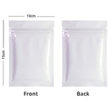 Glossy Metallic Foil Reclosable Zip Lock Package Bags Heat Sealing Flat Zipper Pouch w/ Tear Notch