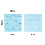 Custom Glossy Flat Bottom Plastic Mylar Packaging Bag Mylar Eco Heat Seal Storage Zipper Bag With Print And Tear Notch