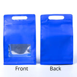 50Pcs/Pack Stand Up Bag With Hand Hole Matte Metallic Foil Mylar Plastic Doypack Food Nut Gift Packaging Zip Lock Storage Pouch