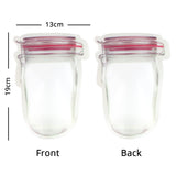 Shape Like Jar Bottle Matte Clear Multicolor Plastic Mylar Ziplock Bag Liquid Powder Coffee Bean Sample Stand Up Storage Pouch