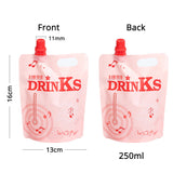 50Pcs/Pack Matte Variouscolor Spout Pouch Sauce Jelly Drink Water Storage Packaging Plastic Mylar Stand Up Bag