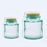 New Design Matte Green Special Shaped Mason Jar Liquid Storage Pouch Plastic Mylar Reusable Stand Up Zip Lock Bag