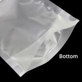 50Pcs/pack Matte Stand Up Frosted White Plastic Mylar Zipper Bag Food Coffee Storage Pouch Water And Smellproof W/Handle Hole