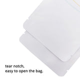 Metallic Mylar Vacuum Heat Seal PP White Bag Open Top Tear Notch Storage Pouch With Print & Tear Notch
