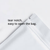 Matte Black/White Smell Proof Plastic Mylar Zip Lock Bags Flat Bottom Tear Notch Pouches Packaging Bags