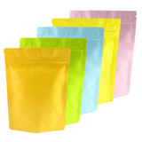 Custom Printed:Various Pure Colors Matte Stand Up Packaging Bag Aluminium Foil Mylar Heat Seal Zipper Storage Organizer Pouch