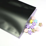 Many Sizes Clear Heat Seal Powder Package Bag Aluminum Foil Mylar Black Open Top Pouches w/ Tear Notch