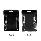 Multisizes Glossy Clear Front Flat Zip Lock Bag Reusable Comestic Jewelry Storage Plastic Packaging Pouch With Butterfly Hole