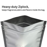 Eco Smell Proof Food Packaging Bags Zip Lock Storage Bags Matte Foil Mylar Plastic Pouches With Tear Notch