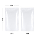 Matte Kraft White Durability Metalic Foil Mylar Zipper Bag Smellproof Multifunction Stand Up Sealed Storage Pouch W/Tear Notch