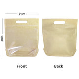 24x28cm Glossy Clear Kraft Toast Bread Bag With Vent Hole/Hand Hole Plastic Mylar Eco Stand Up Zip Lock Storage Pouch