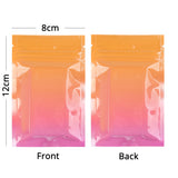 Multi-Size Gradient Color Cosmetic Jewelry Zip Lock Bag Heat Seal Foil Mylar Zipper Plastic Storage Pouch