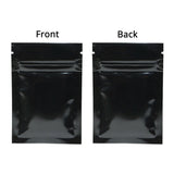 Glossy Metallic Foil Reclosable Zip Lock Package Bags Heat Sealing Flat Zipper Pouch w/ Tear Notch