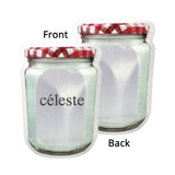 Custom Printed:New Design Mason Jar Pouch Plastic Mylar Packaging Stand Up Red Zipper Bag Matte Household Storage Bag
