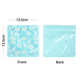 Custom Glossy Flat Bottom Plastic Mylar Packaging Bag Mylar Eco Heat Seal Storage Zipper Bag With Print And Tear Notch