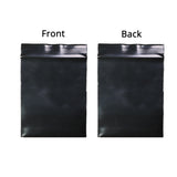 Custom Printed: Multi Sizes Black Reclosable Flat Plastic Storage Pouch Mylar Zip Lock Package Bag For Power Herb