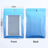 High Quality Matte Flat Bottom Seal Plastic Bag Metallic Foil  With Clear Window And Round Hole Storage Organizer Zipper Bag